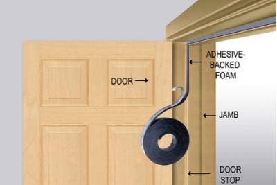 Seal the door with weather-stripping